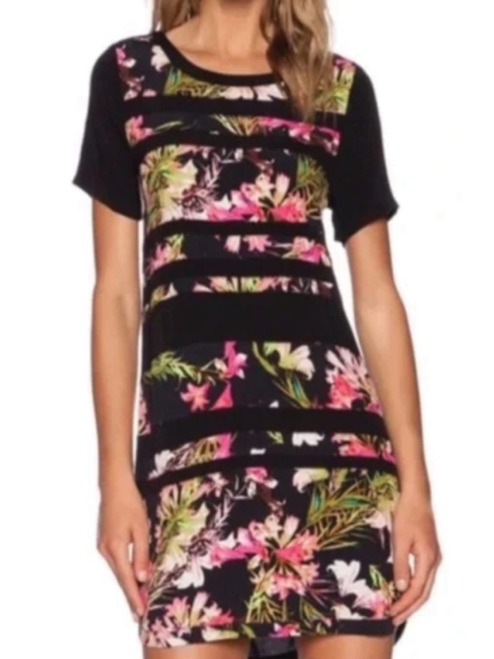 LOVERS + FRIENDS Floral Black Dress | Medium